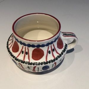 Anthro Coffee/Tea Cup Beveled Multicolor